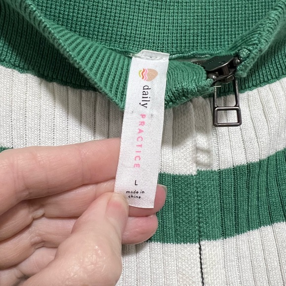 Anthropologie Daily Practice Slim Ribbed Knit Front Zip Slit Maxi Tube Skirt - Picture 11 of 15